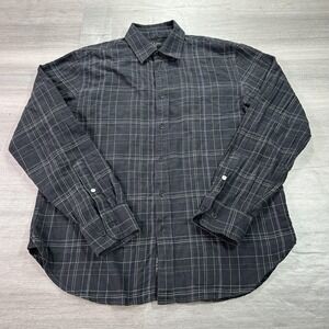 Rag & Bone Shirt Mens Medium Black Plaid Long Sleeve Button Front Casual Top